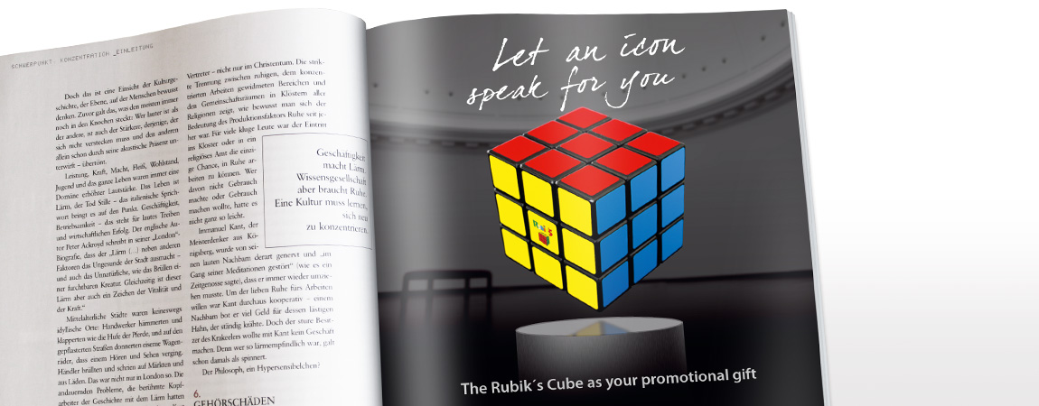 Rubik´s Cube (Werbung und haptische Kommunikation): Anzeige2